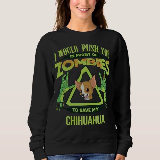 Sweatshirt Je Vous Poussais Devant Les Zombies Pour Sauver Mo (Devant)
