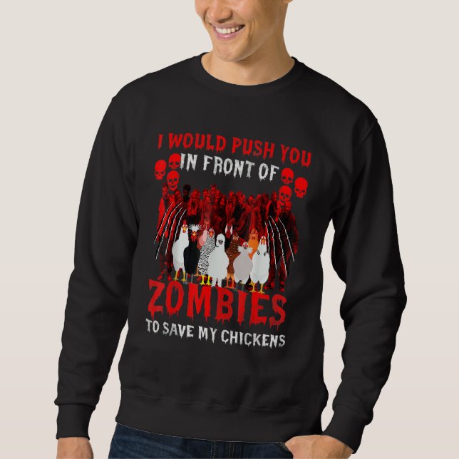 Sweatshirt Je Vous Poussais Devant Les Zombies Pour Sauver Mo (Devant)