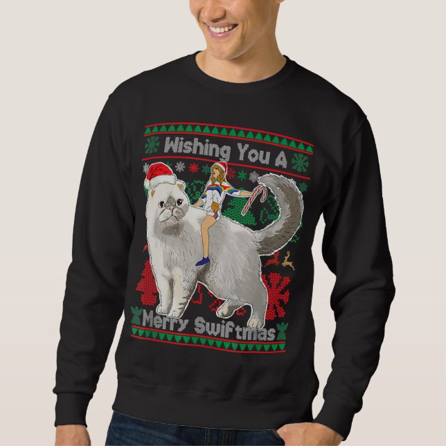 Sweatshirt Je Vous Souhaite Un Joyeux Swiftmas Laid Noël Swea (Devant)
