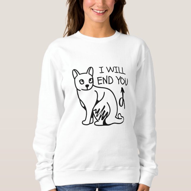 Sweatshirt Je vous terminerai, Gamer Funny Minimal Mignonne C (Devant)
