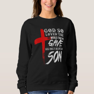 Sweatshirt Jean 316 Croix Biblique Chrétienne Fils Chrétien 1