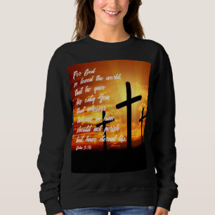 SWEATSHIRT JEAN 3:16 VERSET DE LA BIBLE TENDANCE CADEAU CHRÉT