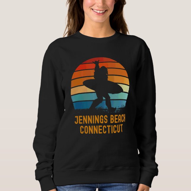 Sweatshirt Jennings Beach Connecticut Sasquatch Souvenir (Devant)