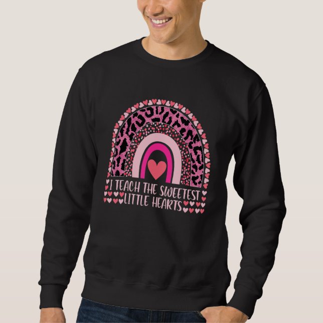 Sweatshirt J'Enseigne Le Coeur Le Plus Doux Rainbow Enseignan (Devant)