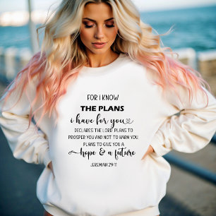 Sweatshirt Jérémie 29:11, Car Je Connais Les Plans, Chrétien