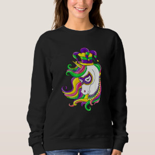 Sweatshirt Jester Rainbow Unicorn Design Mardi Gras Coût du m