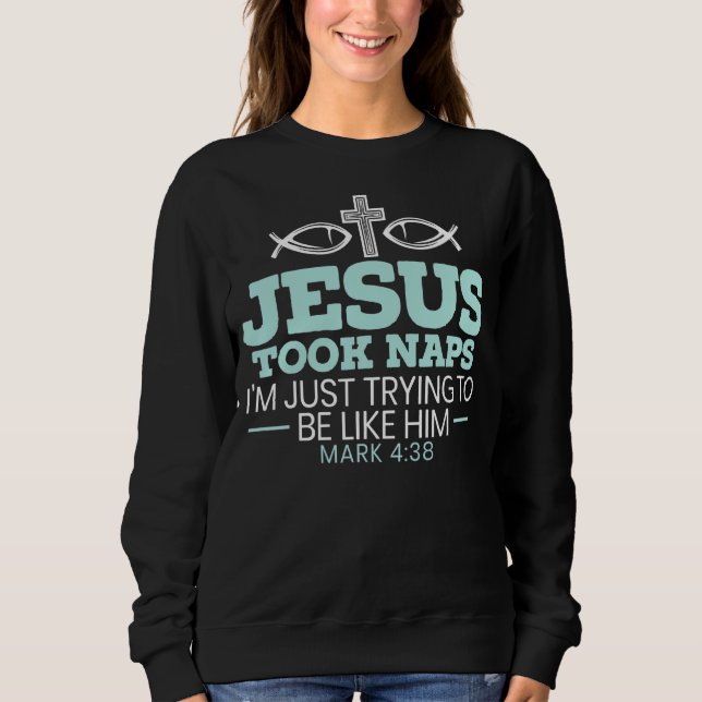 Sweatshirt Jésus A Pris Des Sièges Pasteur Religieux Bible Éc (Devant)