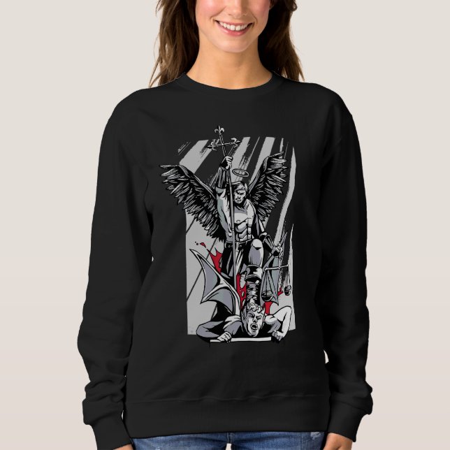 Sweatshirt Jésus Christ Bible Saint Michael (Devant)