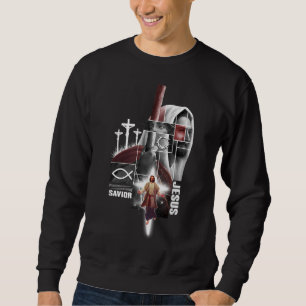 SWEATSHIRT JÉSUS CHRISTIAN THE SAVIOR GOD FAITH IN CHRIST FUN