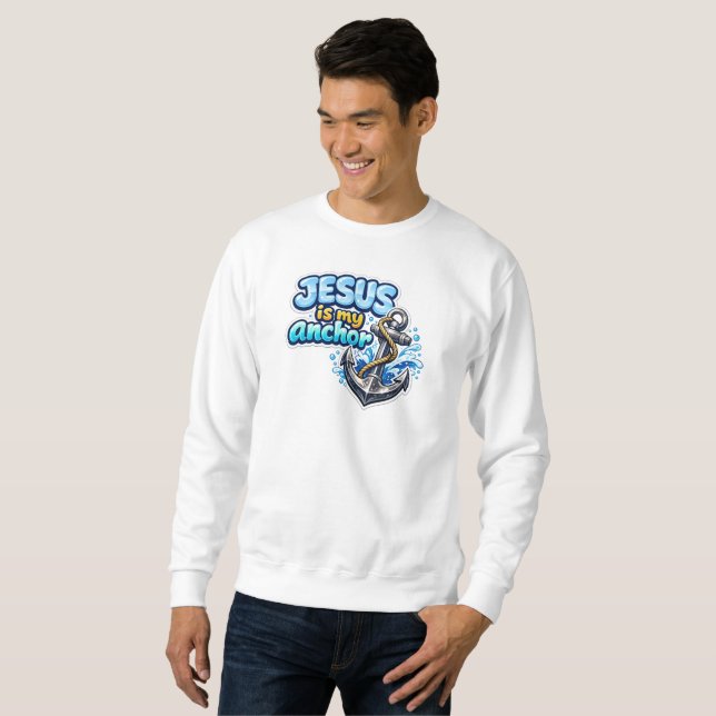 Sweatshirt JÉSUS est mon ancre (Devant entier)