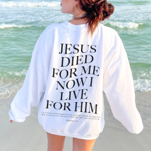 Sweatshirt Jésus est mort pour moi   Vêtements esthétiques ch
