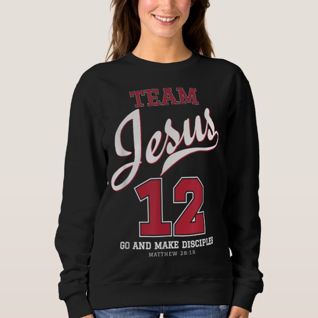 Sweatshirt Jésus et l'équipe de baseball Jesus Christian (Devant)