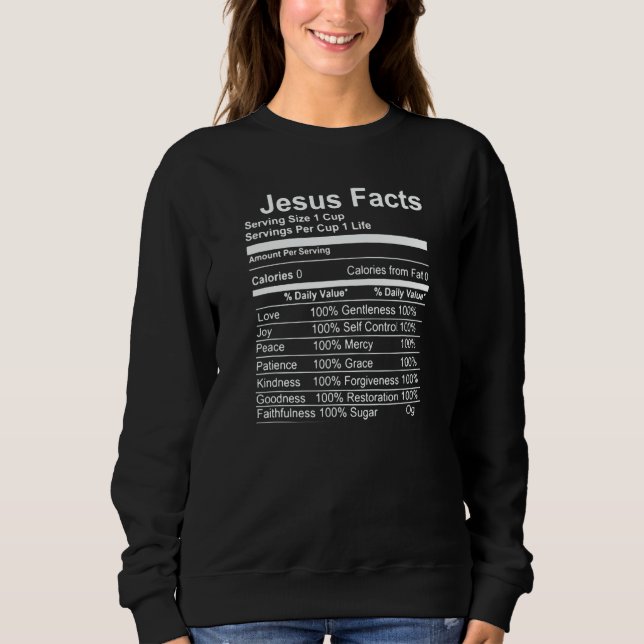 Sweatshirt Jesus Facts (Devant)
