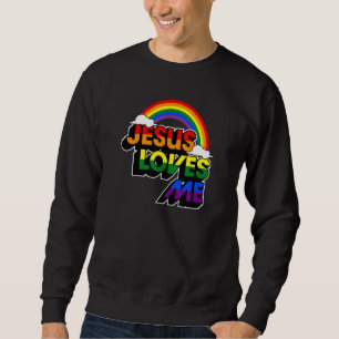 Sweatshirt Jésus M'Aime Gay Arc-En-Ciel mignon Christian Lgbt