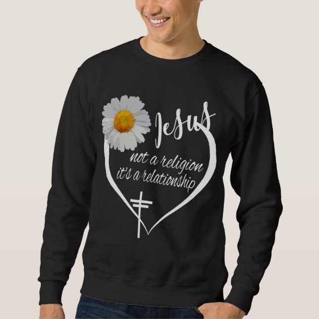 Sweatshirt Jésus Pas une religion C'est une relation Foi Cro (Devant)