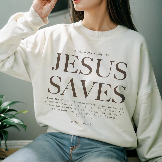 Sweatshirt Jésus sauve | Chrétien esthétique Unisex Vêtement  (Créateur téléchargé)