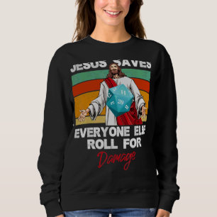 Sweatshirt Jésus Sauve Tous Les Autres Roues Pour Dommages Ch