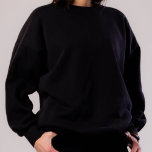 Sweatshirt Jet noir couleur solide simple minimaliste<br><div class="desc">Sweatshirt noir solide générique pour femmes. Couleur noire à jet simple avec doublure noire pour un look simple et minimaliste.</div>