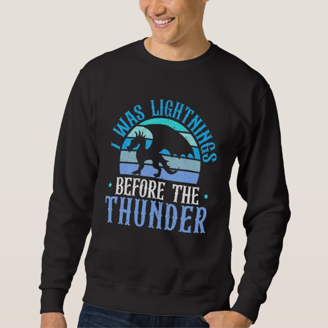 Sweatshirt J'étais des éclairs avant le dragon des dragons de (Devant)