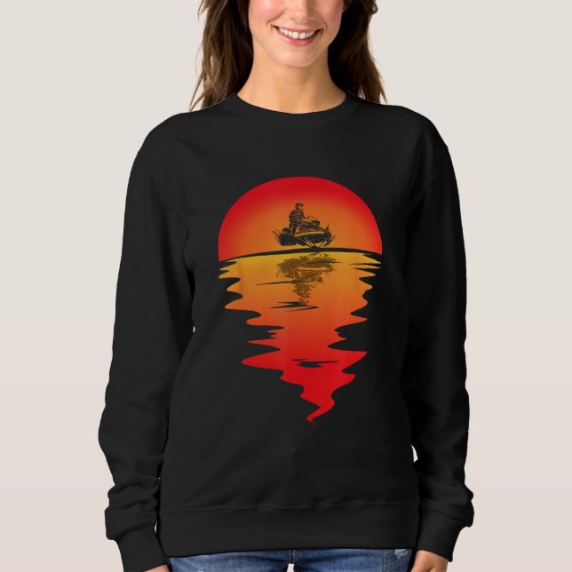 Sweatshirt Jetski Jet Skier Sunset Vintage Watercraft Jetskii (Devant)
