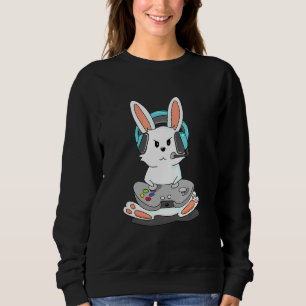 Sweatshirt Jeu Bunny Joueur casque Gamepad