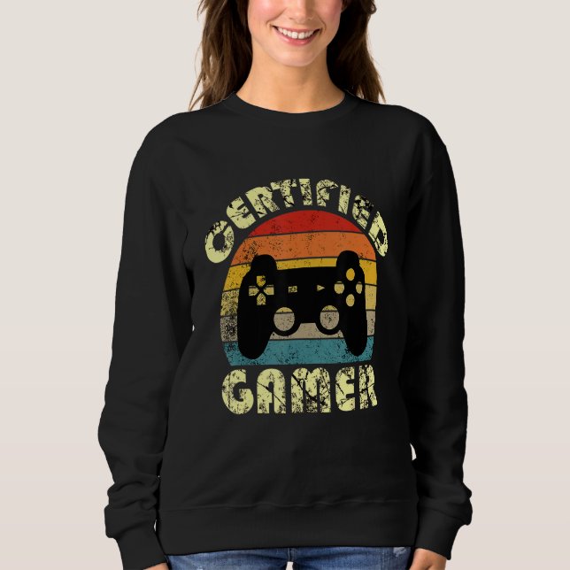 Sweatshirt Jeu Certifié Retro Funny Jeux Vidéo Jeu 2 (Devant)
