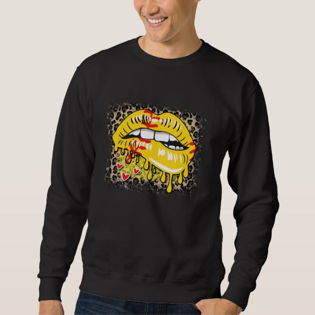 Sweatshirt Jeu de baseball féminin Jour Léopards Leopard Hea (Devant)