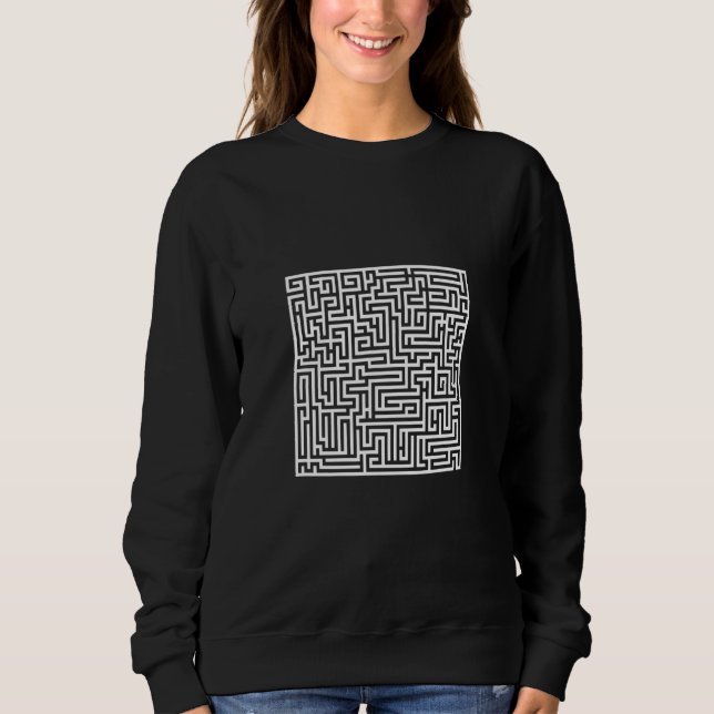 Sweatshirt Jeu de circuit à branches de labyrinthe puzzle (Devant)