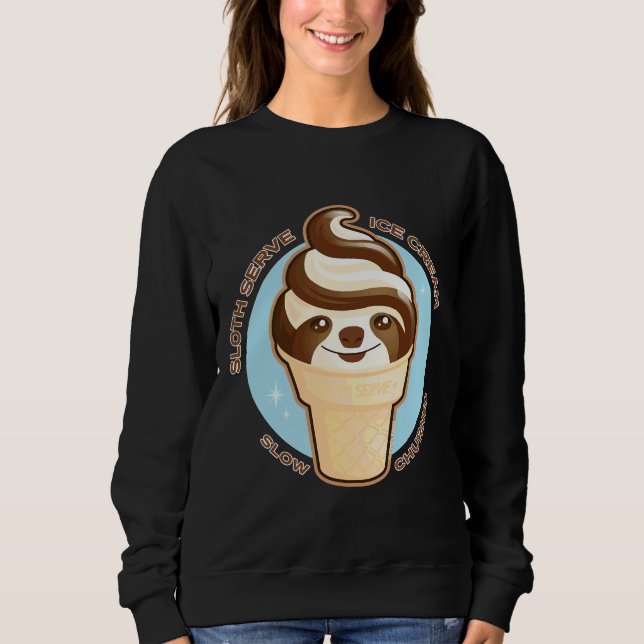 Sweatshirt Jeu de fentes de crème glacée Cone (Devant)