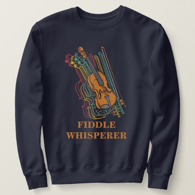 Sweatshirt Jeu de fouet vintage pour violon (Design devant)
