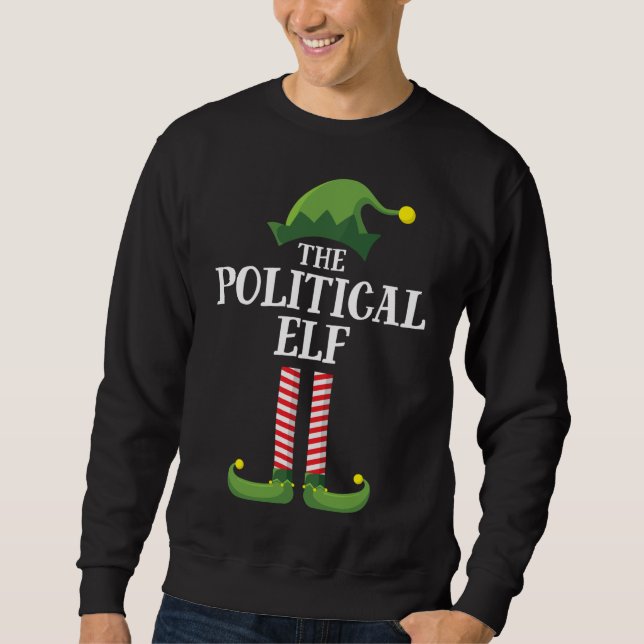 Sweatshirt Jeu de Noël du groupe Elfe politique (Devant)