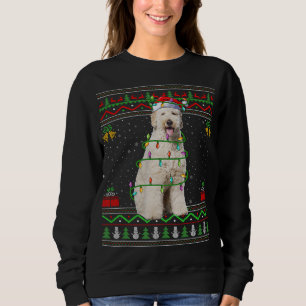Sweatshirt Jeu de Noël moche style Père Noël Labradoodle Chie