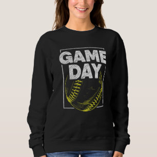 Sweatshirt Jeu de softball Jour Joueur Coach Équipe Hommes Fe