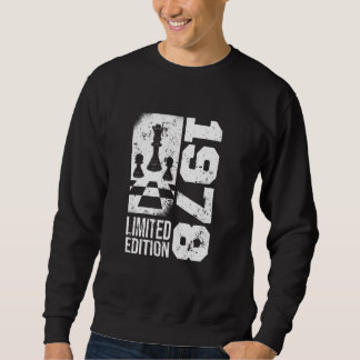 Sweatshirt Jeu d'échecs 1978 Pièces d'échecs d'anniversaire
