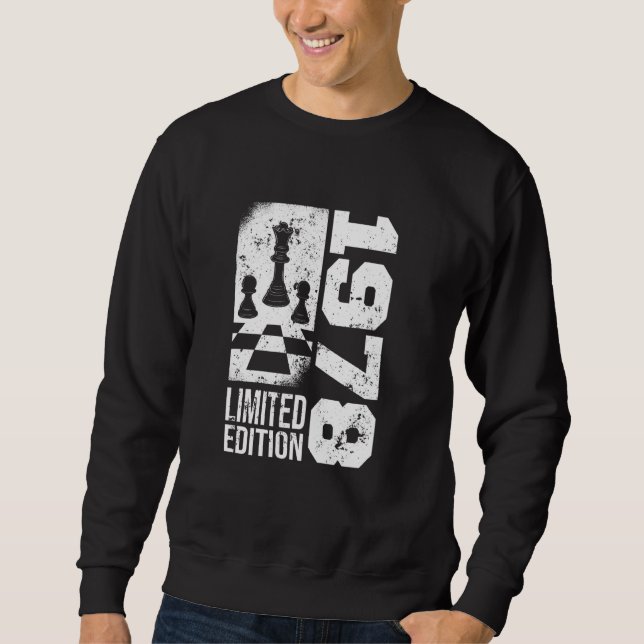 Sweatshirt Jeu d'échecs 1978 Pièces d'échecs d'anniversaire (Devant)