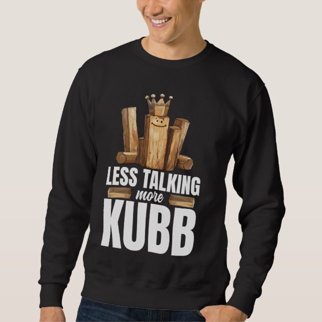 Sweatshirt Jeu d'échecs de jeu Kubb Yard jeu jeu King Kub (Devant)