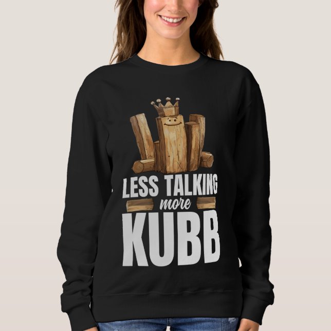 Sweatshirt Jeu d'échecs de jeu Kubb Yard jeu jeu King Kub (Devant)