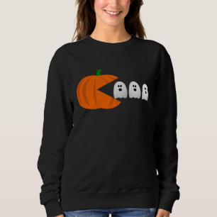 Sweatshirt jeu drôle halloween fantômes citrouilles rétro