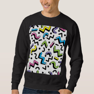 Sweatshirt Jeu géométrique : Motif de formes de Doodles