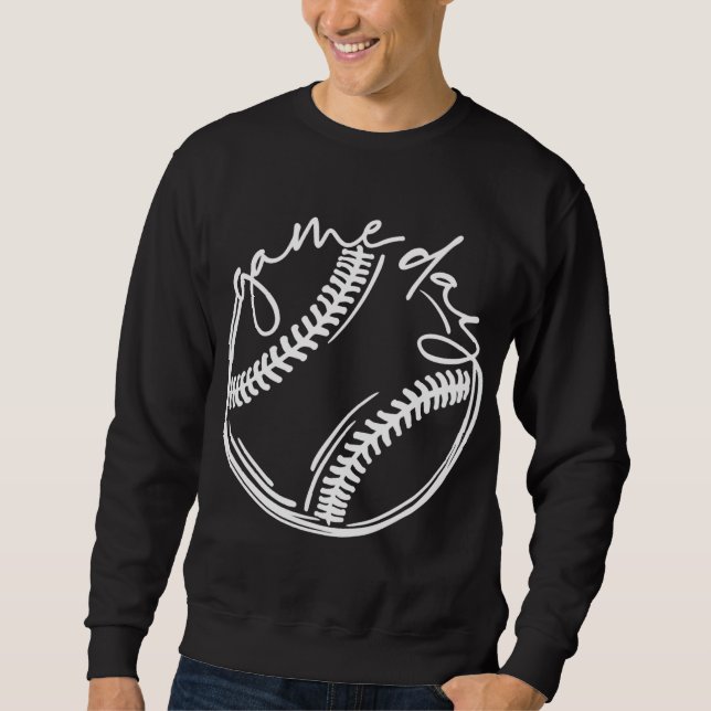 Sweatshirt Jeu Jour Baseball Vie de Baseball Softball Vie pou (Devant)