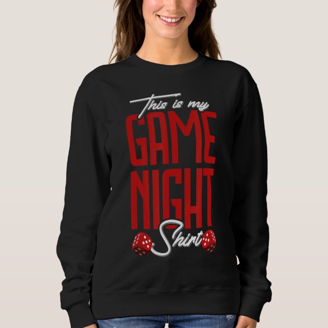 Sweatshirt Jeu Night Board Game Board Gamer Tablett (Devant)