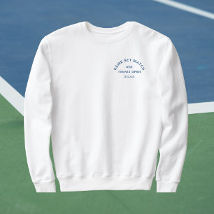 Sweatshirt Jeu Set Match Blue Crest Tennis Hommes Blanc