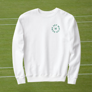 Sweatshirt Jeu Set Match Green Monogram Dames Tennis Blancs