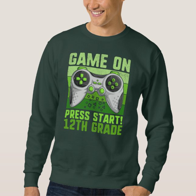 Sweatshirt Jeu sur 12e année Vidéo Gamer Boys Retour à (Devant)