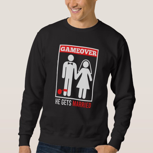 Sweatshirt Jeu terminé pour le marié et futur époux enterreme (Devant)
