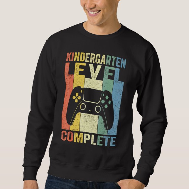 Sweatshirt Jeu vidéo de niveau de fin de maternelle  (Devant)