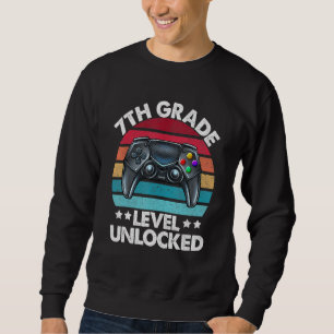 Sweatshirt Jeu vidéo déverrouillé de 7e année Retour à l'écol