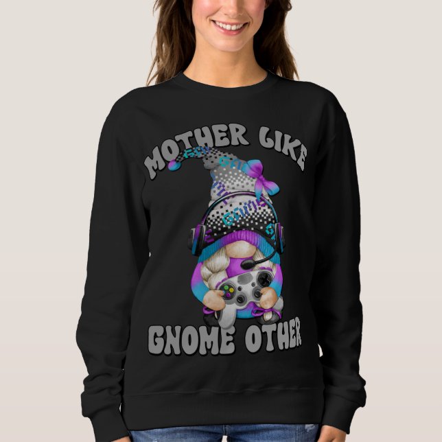 Sweatshirt Jeu Vidéo Drôle Gnome Gamer Jeu Maman (Devant)