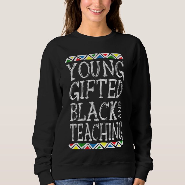 Sweatshirt Jeune Ed Et Noir Cool Enseignant Histoire Noire Mo (Devant)