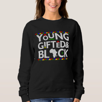 Sweatshirt Jeune ed Mélanine noire Mois de l'histoire des Noi